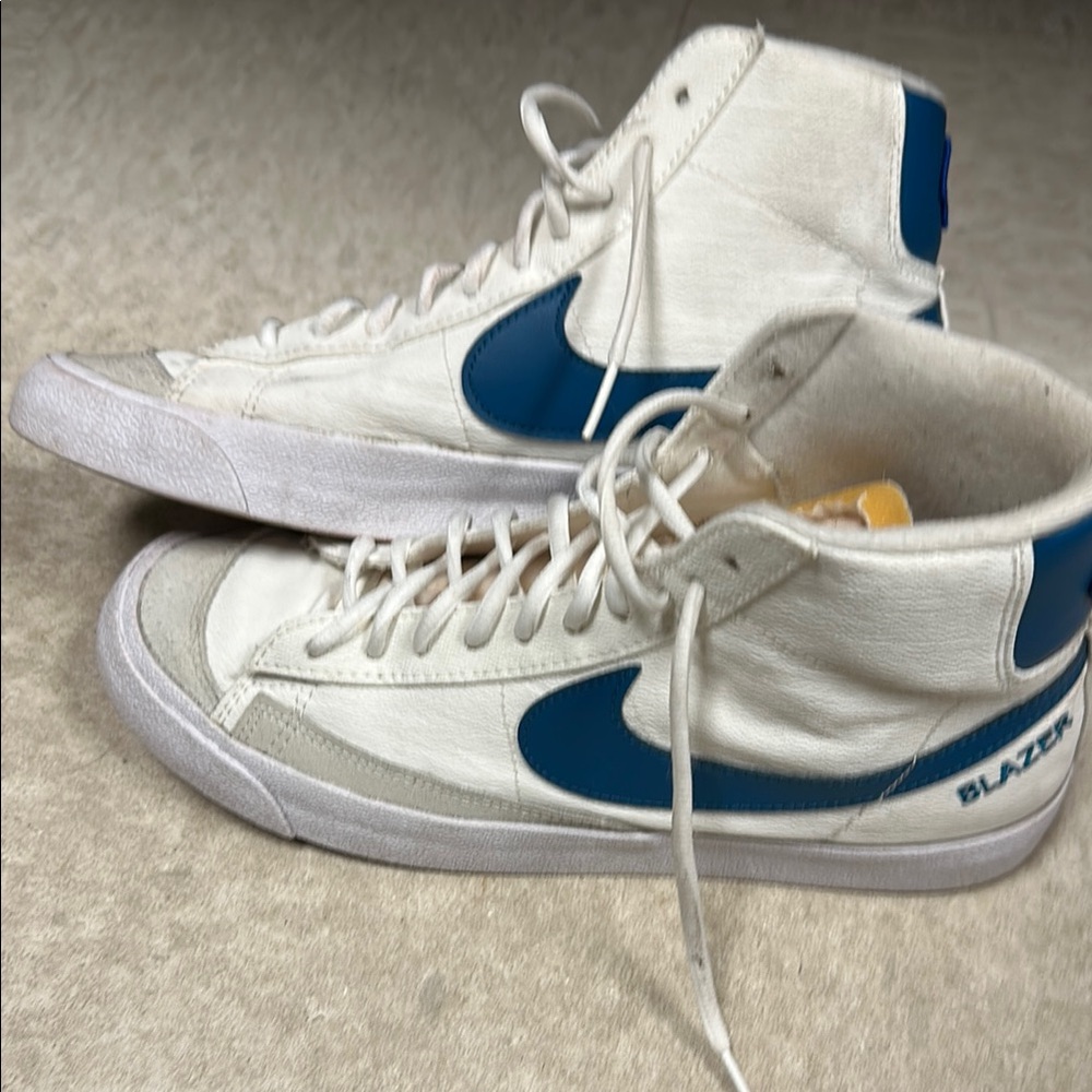 Nike Blazer White and Blue High-Tops